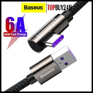 Cáp sạc nhanh Baseus USB 3.0 Type C 6A 66W cho điện thoại Huawei P40 P30 Mate 40 30 Pro_TOPBUY24HMall