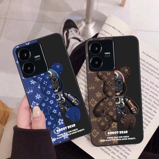 Ốp Vivo Y22S bear brick, gấu đáng yêu, dễ thương