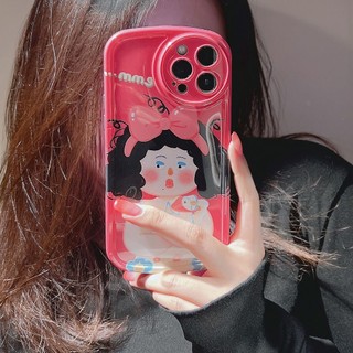 Ốp Điện Thoại Họa Tiết Cô Gái Biểu Cảm Vui Nhộn Cho IPhone 12 13 11