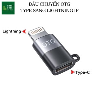 Đầu nối mini OTG Type C to lighningt cho IP giúp sạc pin nhanh, đọc ghi dữ liệu tốc độ cao