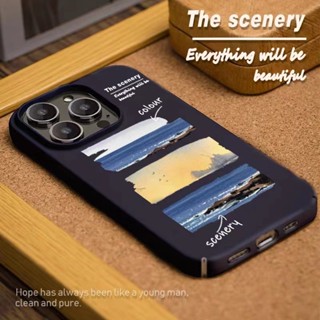 【Ultra-thin PC Hard case】Ốp Điện Thoại PC Cứng Hình Phong Cảnh Màu Nước Cho compatible for iPhone 14 pro max 13 pro max 12 pro max 11 pro max case