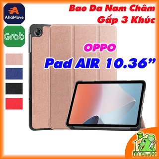[Ảnh Thật] Bao da OPPO PAD Air 10.36" 2022 Gấp 3 Khúc Lưng Cứng Có Nam Châm