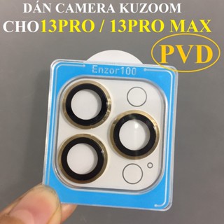 [ iP 13 Pro ; 13 Pro Max ] Cụm cường lực dán camera Kuzoom bản PVD chia tầng