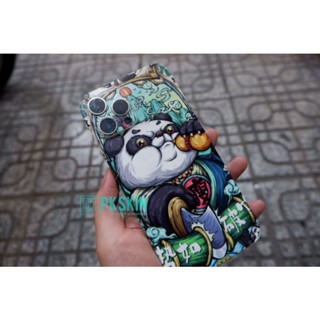 Miếng dán skin full lưng viền iphone 12 , 12 pro , 12 pro max , 12 mini , iphone 14 , xs ,xs max , iphone 13 gấu kungfu