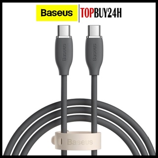 Cáp USB C Baseus PD 100W bằng Silica Gel dẻo cho Samsung S20 MacBook iPad Pro_TOPBUY24HMall