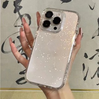 Ốp Điện Thoại Mềm Trong Suốt Lấp Lánh Hai Lớp Cho iPhone 14 Pro Max iPhone 13 11 12 Pro Max XR XS Max 7 8 Plus SE 3