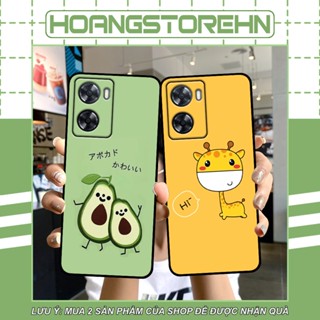 Ốp Oppo A57 2022 in hình quả bơ, hươu, khủng long siêu dễ thương