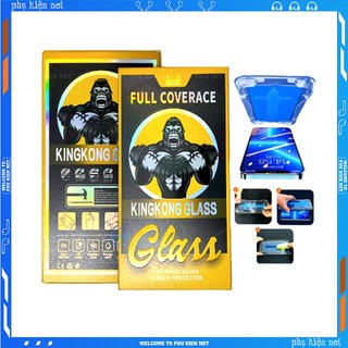 Kính cường lực KingKong chống nhìn trộm có khung tự dán cho iphone 11 pro max 12 pro max 13 pro max x xr xs max 7 8 plus