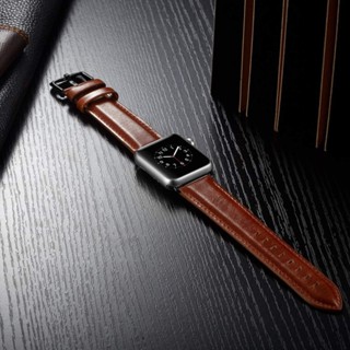 Dây Đeo Bằng Da Bò Thật Kích Thước 44MM 40MM Cho Apple Watch 8 7 6 SE 5 4 3 4 2 44MM 41MM 45MM 49MM
