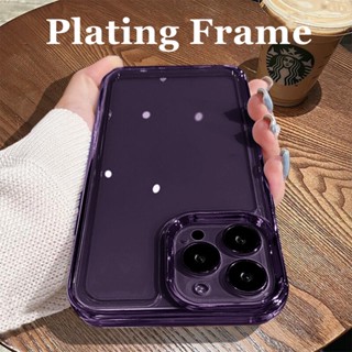 Ốp Điện Thoại Trong Suốt Chống Sốc Mạ Viền Sang Trọng Cho iPhone 14 Pro MAX 13 12 Pro MAX 14 Plus