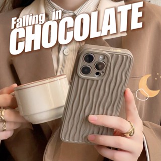 Chocolate Wave Pattern Phone case for iPhone 13 14 11 12 Pro MAX mini X XS MAX XR 14 Plus soft silicone case shockproof casing