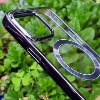 ốp lưng totu hỗ trợ sạc cho iphone 14 pro max/14 pro/14 plus/14 lưng trong viền màu