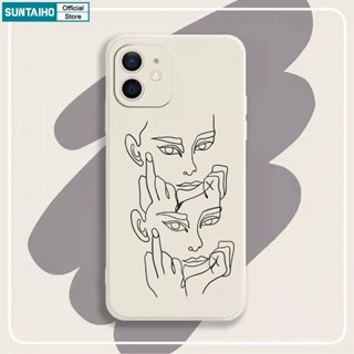 Suntaiho Ốp lưng iphone Suntaiho Ốp lưng iphone TPU dẻo họa tiết khuôn mặt đáng yêu thích hợp cho IPHONE 11 PRO MAX 12 13 7 8 PLUS X XR XS MAX