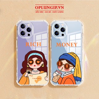 Ốp lưng iphone chống sốc ốp đôi Money rich cho iphone 11 13 pro max 12 14 pro max plus mini x r s max 6 s 7 8 plus