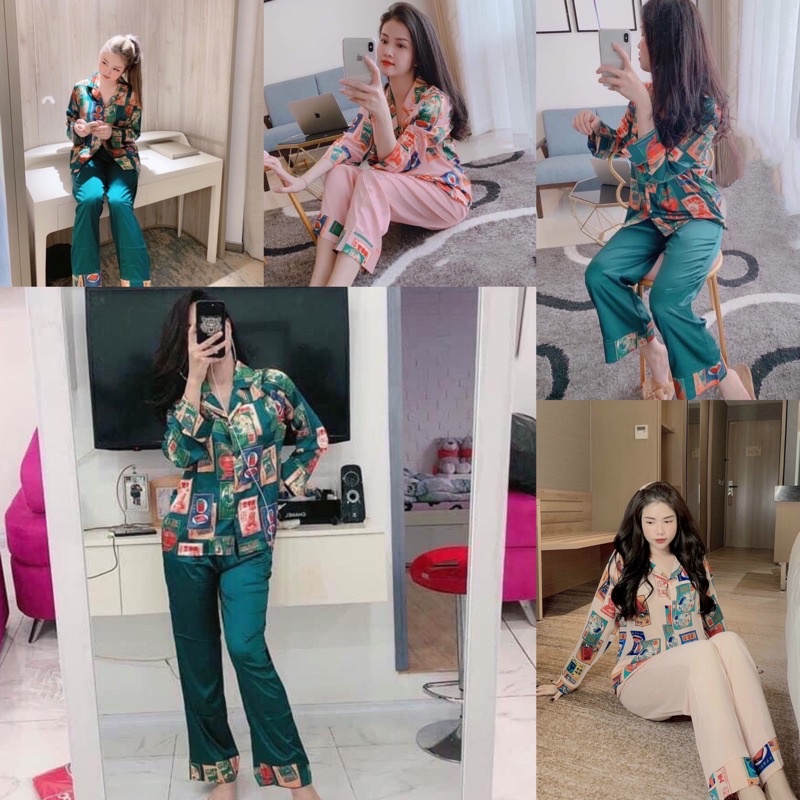 Bộ Lụa Mango Tay Dài Hình Do-La