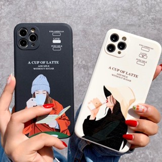 Ốp Lưng Silicon Màu Bảo Vệ Camera A Cup Of Latte