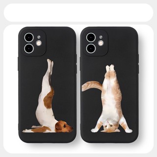 Ốp lưng iphone Chó Mèo tập yoga ốp mềm iphone 6/6plus/7/7plus/8/8plus/x/xr/xs/11/12/13/14pro/max/promax tr472