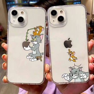 Cat and Mouse Iphone13 Apple 13 Phone Case 11promax Transparent XR/Xs Cartoon 14plus Couple 8 4b1a