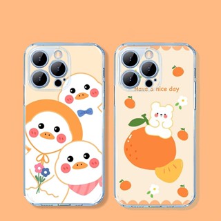 Ốp lưng iphone Vịt Gấu cam silicon dẻo iphone 6/6plus/7/7plus/8/8plus/x/xr/xs/11/12/13/14pro/max/promax u307