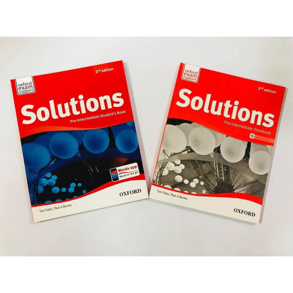 Sách - (Bộ 2 cuốn) Solutions Pre-Intermediate - Bản 2nd- Tặng file nghe