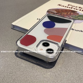 Contrast Color Colorful Geometric Phone13promax Apple 14 Phone Case 12 Transparent Xs Good-looking XR Protective Case 8 aMAs