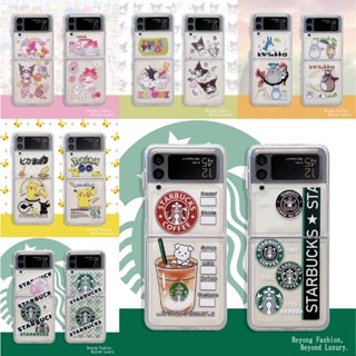 Ốp Điện Thoại PC Cứng Chống Sốc In Hình Pikachu / Kỳ Lân / Totoro Cho Samsung Z Flip 4 ZFLIP4