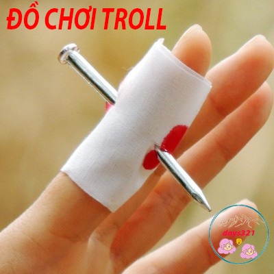 ĐINH GIẢ Đồ chơi ảo thuật đánh lừa thị giác mọi người xung quanh troll vui nhộn