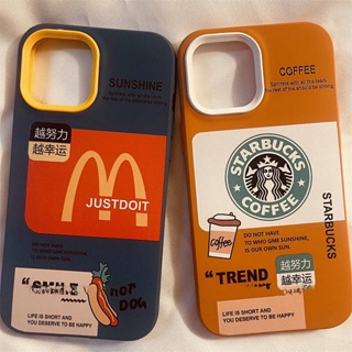 Starbucks Label Iphone12pro13 Apple 11 Phone Case McDonald's Apple 13 Drop-Resistant 8plus Skin Feeling cOlO