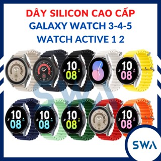 Dây silicon cao su galaxy watch 5/5 pro, watch  4/4 classic, watch 3 41mm 45mm, galaxy watch active 1 2 SWASTORE DS11