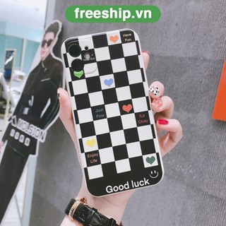 Ốp điện thoại iphone 14promax/13/12pro ốp good luck caro mới lạ viền vuông cho x/xs/xsmax/xr