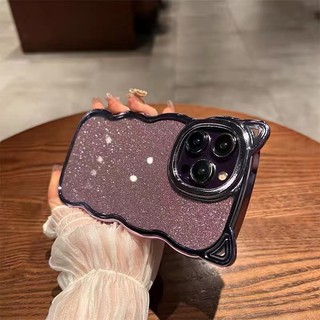 Ốp Điện Thoại TPU Mềm Mạ Điện Họa Tiết Tai Mèo Cho Iphone 14 13 12 11 Pro Max Plus