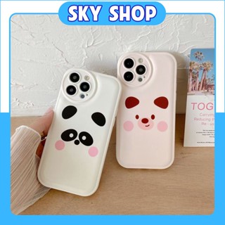 Ốp Lưng iPhone Mặt Lưng Nổi Camera Tròn Hàn Quốc Panda và Chó Hồng 7plus/8plus/x/xs/11/12/13/pro/max/promax