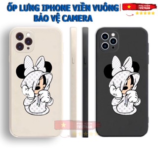 Ốp lưng iphone viền vuông 7+/8 plus, X, XSMAX, 11, 12, 13, 14 PROMAX Nhãn hiệu Mic.ky - L.V