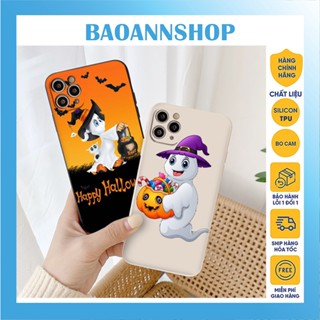 Ốp lưng iphone hình Ma cute Halloween cạnh vuông bảo vệ camera 7plus/8plus/x/xs/xsmax/11/12/13/pro/promax
