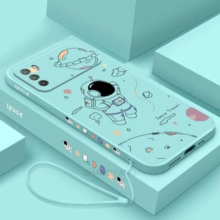 ốp lưng POCO M3 F3 M3 PRO Ốp Điện Thoại Silicone TPU In Hình Phi Hành Gia Kèm Dây Đeo Cho POCO M3 F3 M3 PRO