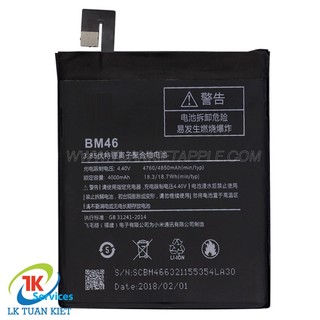 Pin Xiaomi BM46 / Xiaomi Redmi Note 3 / Note 3x / Note 3 Pro (4850mAh) Dung lượng chuẩn bảo hành 1 đổi 1