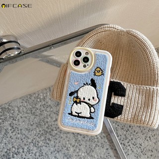 Ốp Điện Thoại Mềm Thêu Hình Cún Bông 3D Đính Nơ Cho iPhone 14 Plus 14 13 12 11 Pro Max