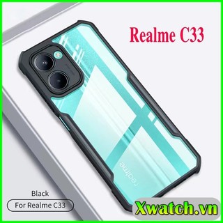 Ốp lưng chống sốc chống va đập cho Realme C33 2022 lưng trong suốt viền đen