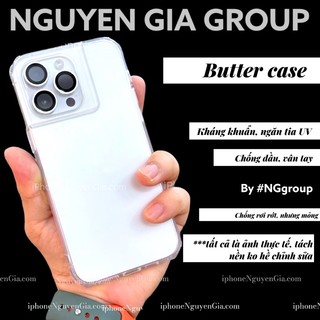 Ốp lưng  kháng khuẩn chống cân tay BUTTER CASE chống shock quân đội ip 14 Pro Max/14 pro Buttetcase seer clear matte