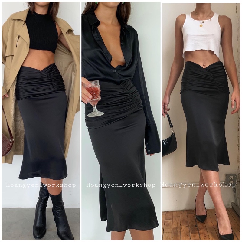 STARLA SKIRT - Chân váy lụa satin
