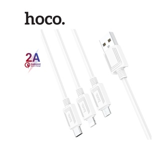 Cáp sạc Hoco X74 3IN1 Micro+Type-C+Lightning hổ trợ sạc 2.0A dài 1M ( Trắng )