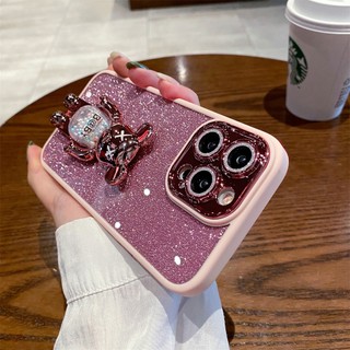 Phim Hoạt Hình Vui Nhộn Cao Cấp 360° Ốp Điện Thoại iphone 14 pro max ốp iphone 13 12 11 promax ốp lưng iphone 14 promax plusChống Sốc Bảo Vệ Ống Kính Máy Ảnh Toàn Diện Có Giá Đỡ Xoay Cho case ip 14 pm