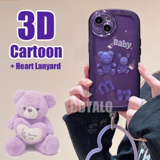 Ốp Điện Thoại Màu Kẹo Hình Gấu 3D Cho IPhone 11 12 13 Pro Max