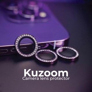 HÀNG CAO CẤP LEN KUZOOM ĐÍNH ĐÁ - 14 PRO | 14 PRO MAX DÁN BẢO VỆ CAMERA - BỘ 3 CÁI SANG CHẢNH TÍM CHỐNG TRẦY XƯỚC