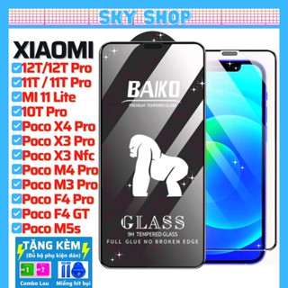 Cường lực Baiko Xiaomi Poco C40 F4 F3 M5 M5s M4 M3 Pro X4 GT X3 Pro Nfc 12T Pro 11T Pro 5G 10T Pro Mi 11 Lite 5G Ne