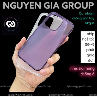 Ốp iphone 14 pro max tím nhám chống vân tay siu mỏng likgus iP 14 pro  Nguyễn gia group cao đạt q5