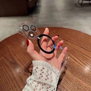 Ốp Điện Thoại  iphone 14 pro max ốp lưng iphone 14 plus 13 12 pro max PC Cứng case Trong Suốt Từ Tính Bảo Vệ Toàn Diện Cho Sang Trọng ip 14 13 12 cover