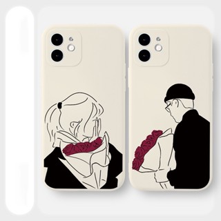 ỐP IPHONE cạnh vuông cặp đôi hoa Hồng ip 6/6splus/7plus/8/8plus/xr/xs/12/13/14pro/max/plus/promax tr524