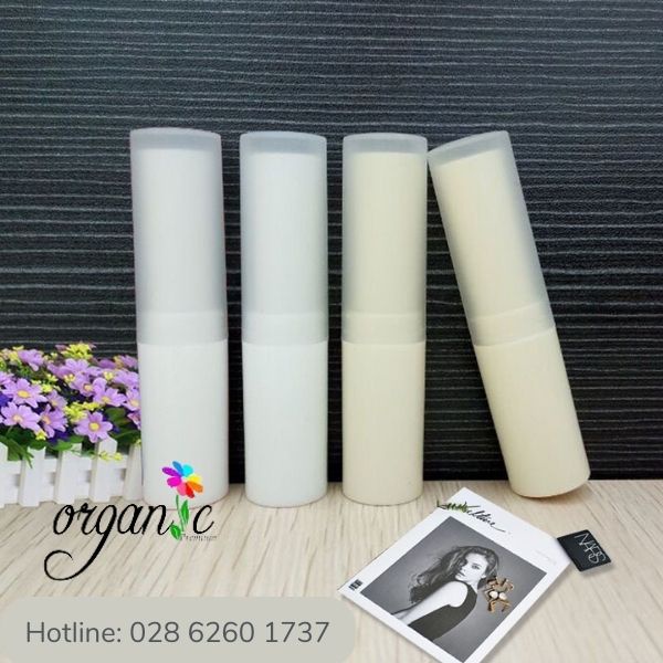 VỎ SON DƯỠNG HANDMADE (NHỠ MÀU BE / TRẮNG)