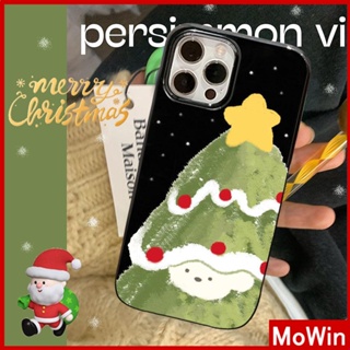 For iPhone 14 Pro Max iPhone Case Glossy Black TPU Soft Case Shockproof Protection Camera Merry Christmas Tree Gift Compatible For iPhone 13 Pro max 12 Pro Max 11 xr xs 7Plus 7 8